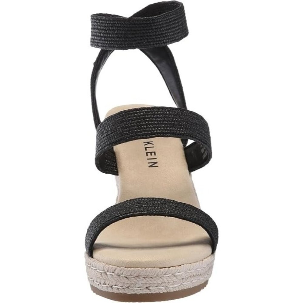 Anne Klein Women's Willa Espadrille Wedge Sandals Black, 7.5 NIB - Picture 6 of 7
